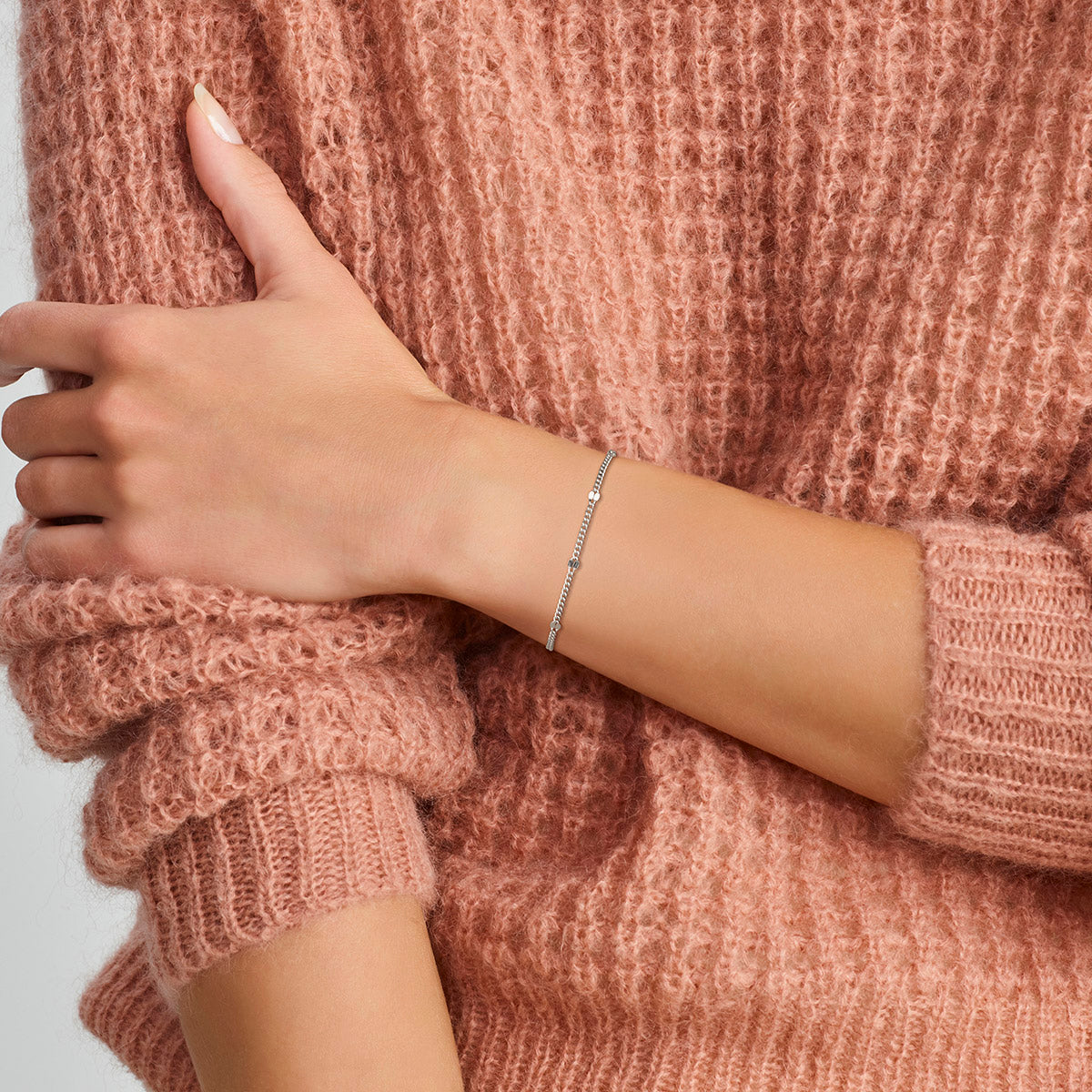 Zilveren armband gourmette met tussenstuk 3,0mm | 16-19cm