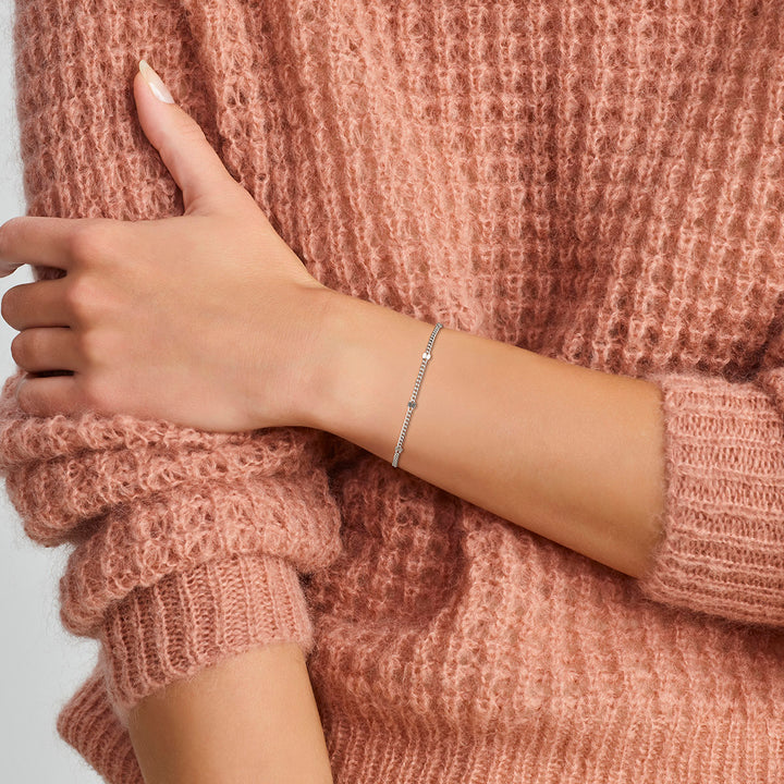 Zilveren armband gourmette met tussenstuk 3,0mm | 16-19cm