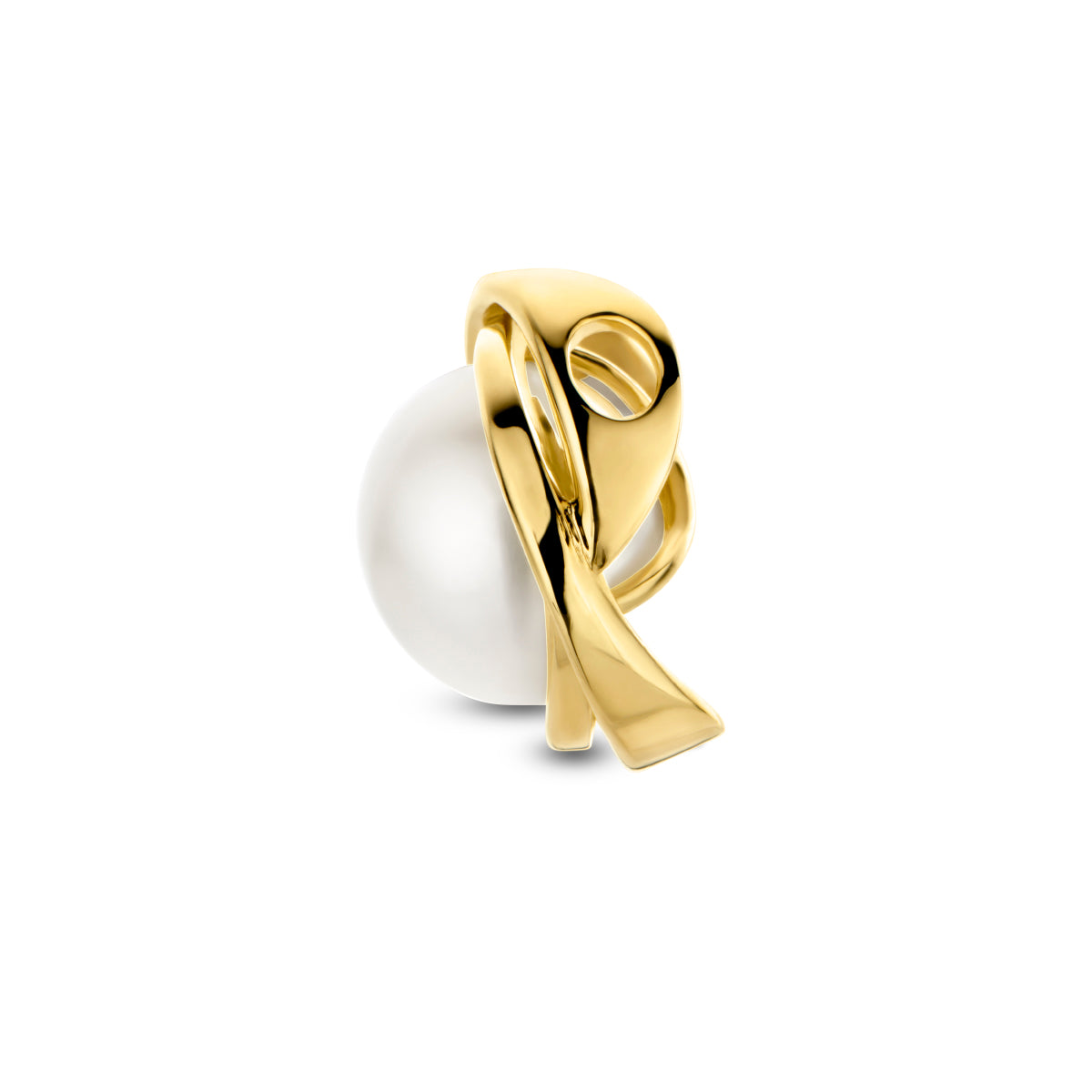 14krt geelgouden hanger met zoetwaterparel 11mm