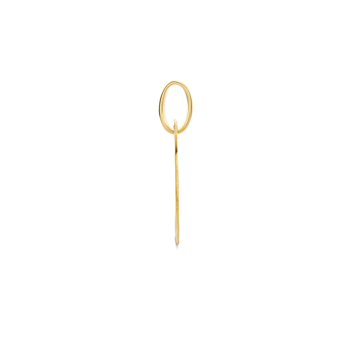 14krt geelgouden graveerhanger 7x19mm