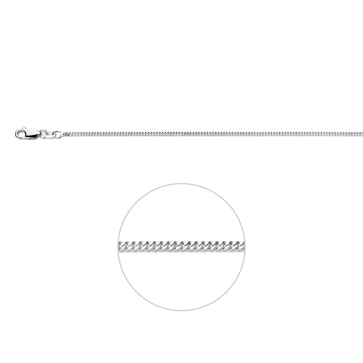 Zilveren lengtecollier - gourmette 1,6 mm
