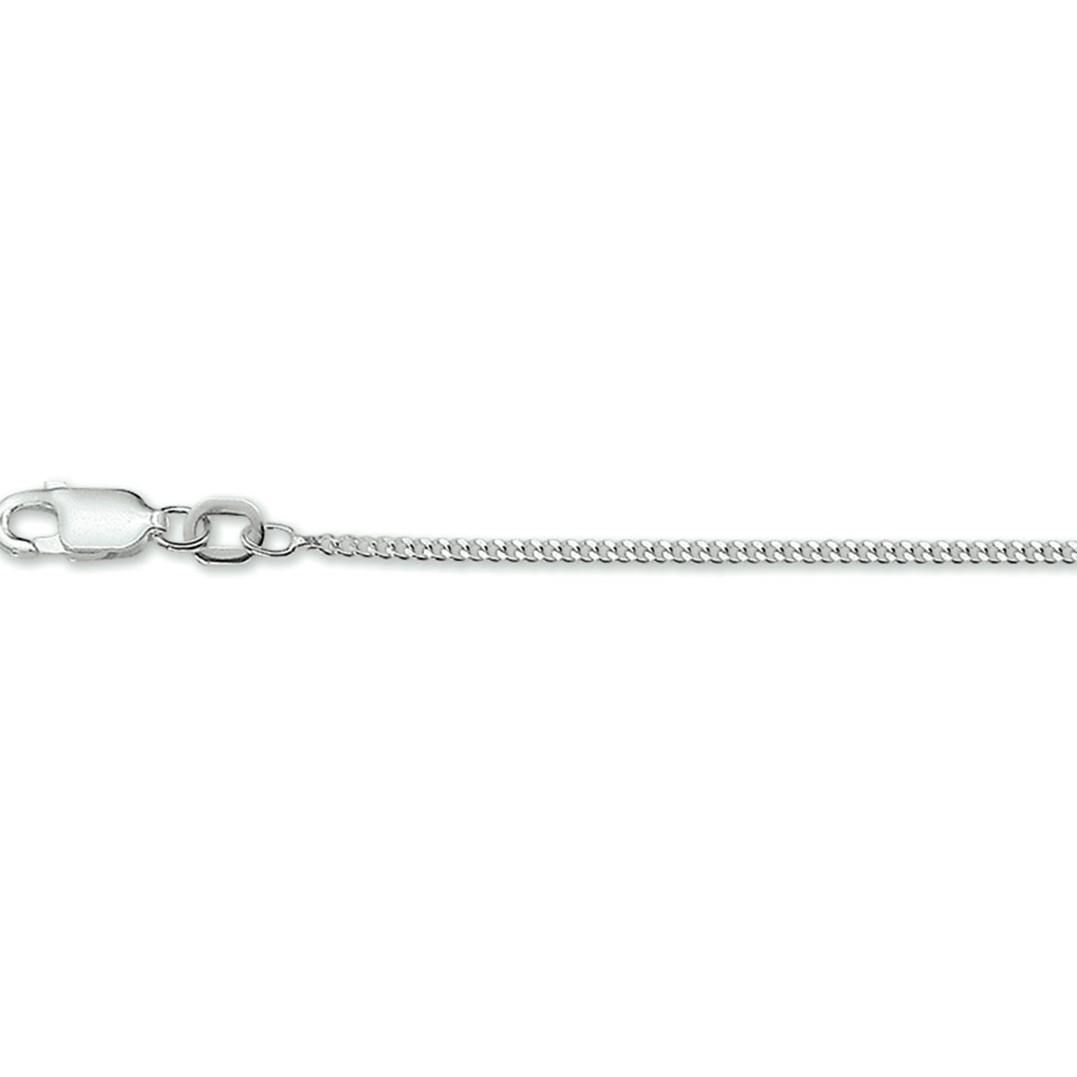 Zilveren lengtecollier - gourmette 4-zijdes geslepen 1,4 mm
