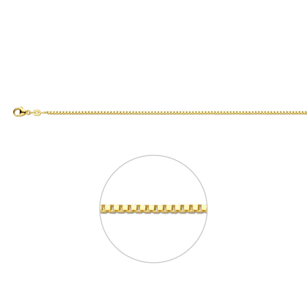 14krt geelgouden collier venetiaans 1,4mm