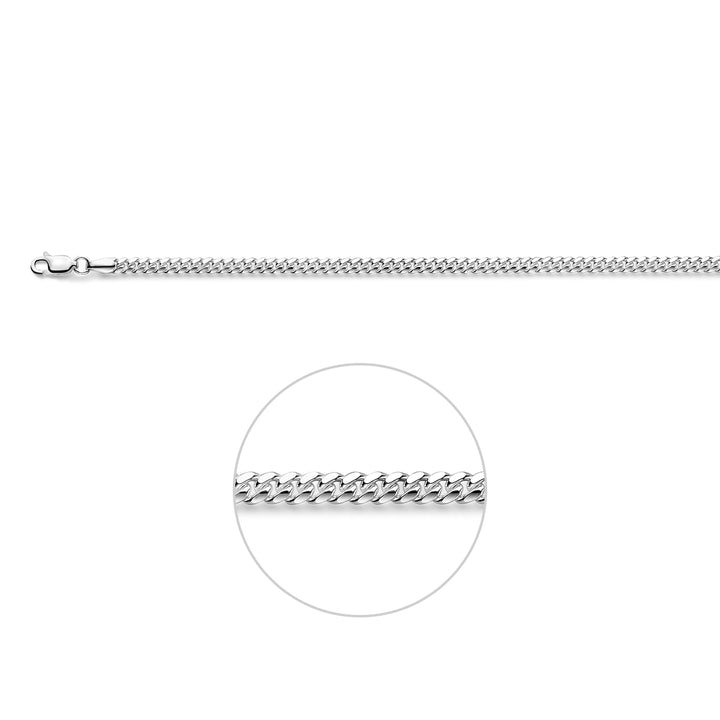 Zilveren lengtecollier - gourmette 3.5mm | 60cm