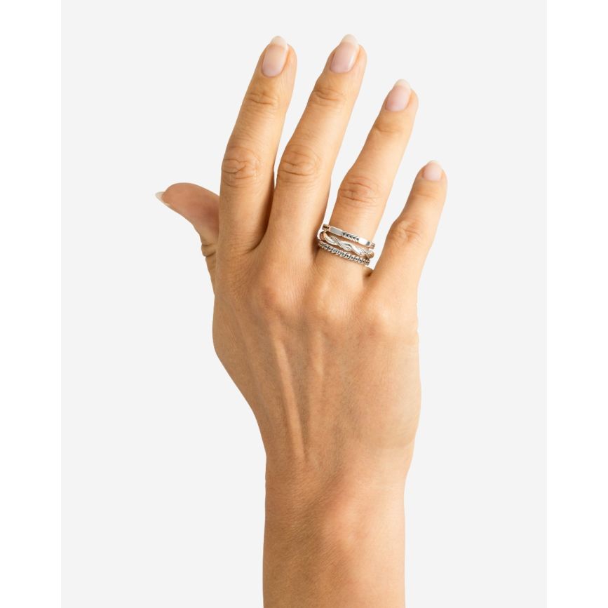 Buddhatobuddha - Stacking Ring Katja Twist Zilver  | 17