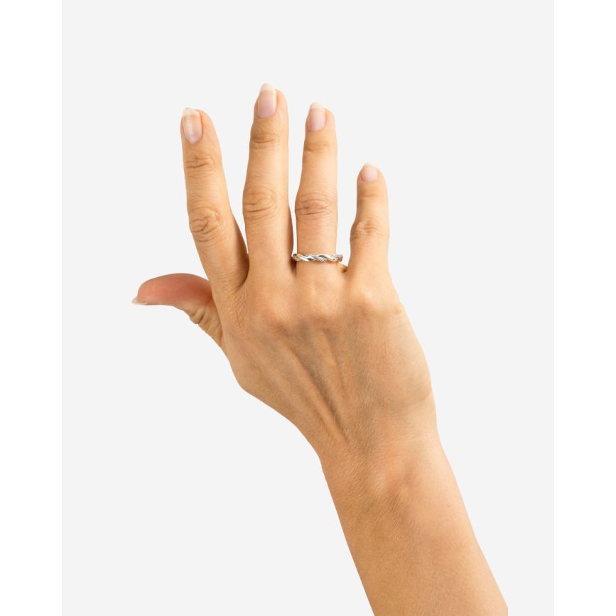 Buddhatobuddha - Stacking Ring Katja Twist Zilver  | 17