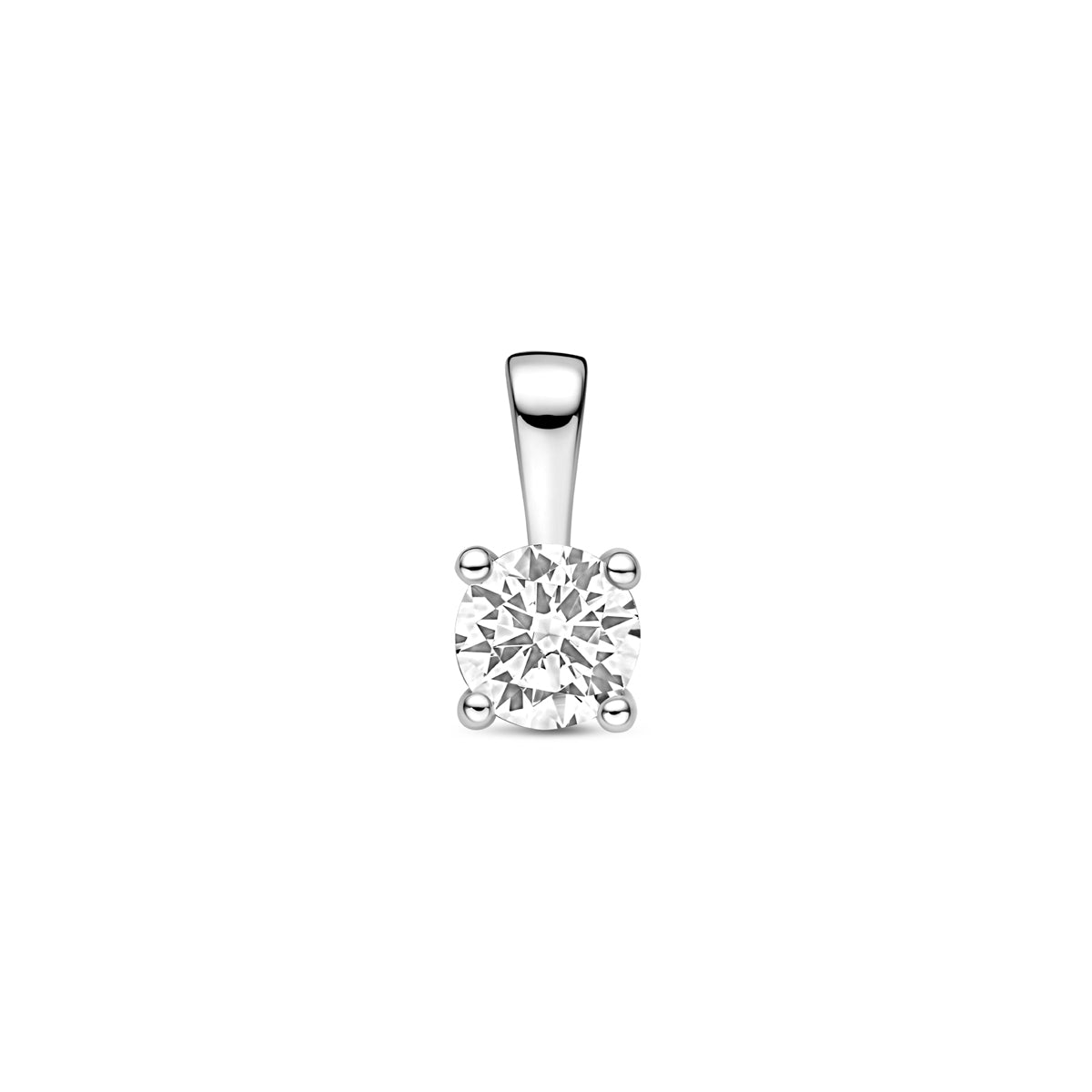 Zilveren hanger zirkonia | 10,5x5mm