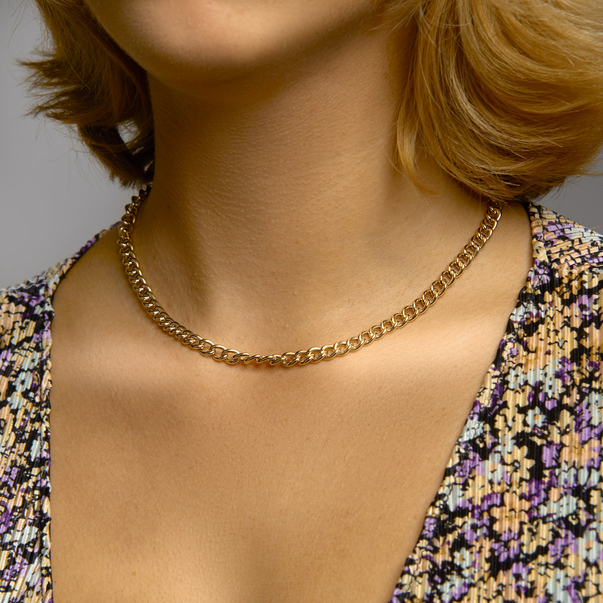 14krt geelgouden collier gourmette 6,0mm - 45cm