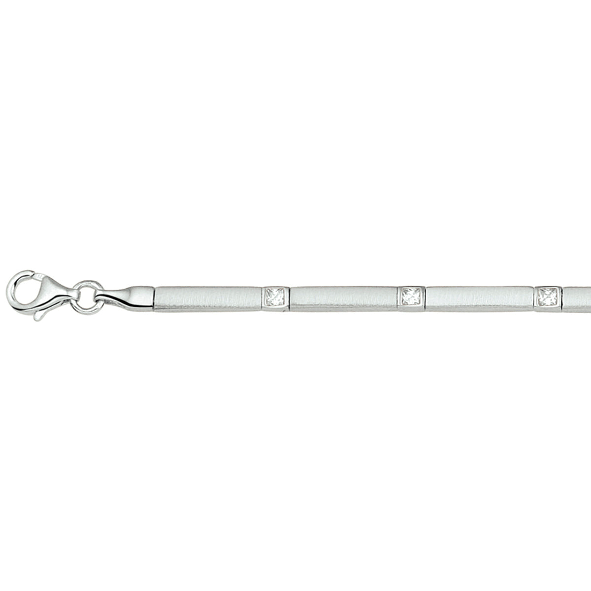 Zilveren armband zirkonia 3,3mm | 19 cm