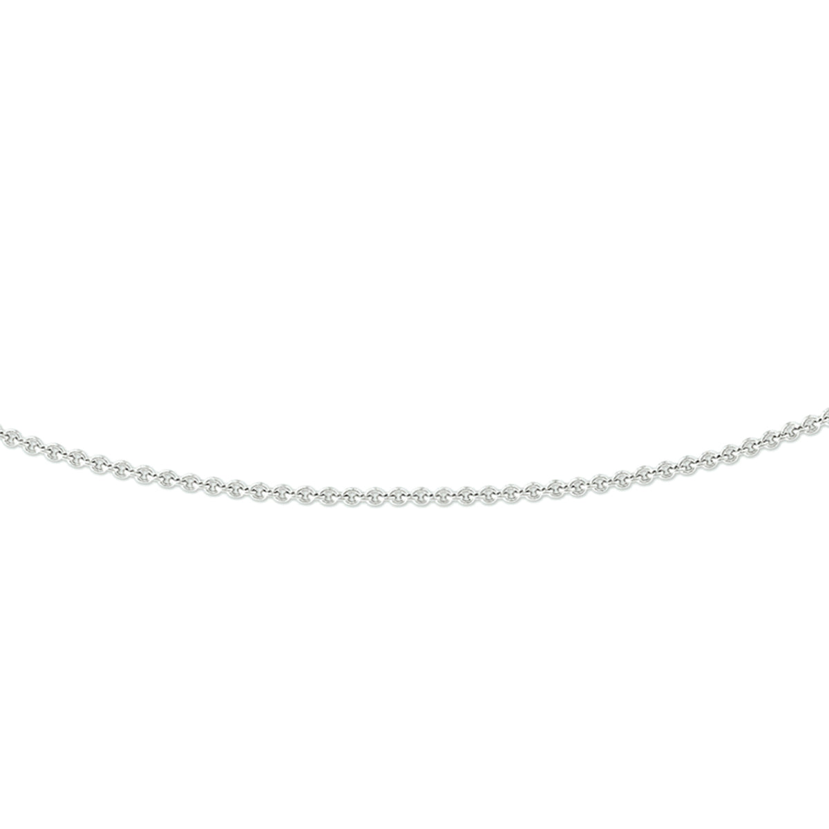 14krt witgouden collier anker plat 1,0mm - 42cm