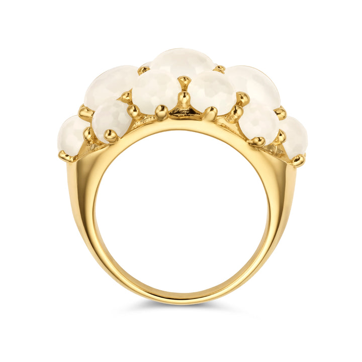 14krt geelgouden ring met Maansteen 6,62ct