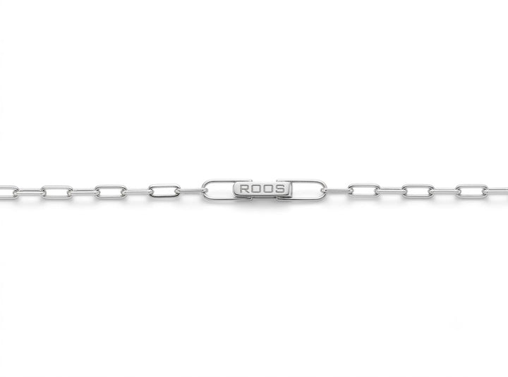 ROOS | 18krt witgouden collier | 42cm