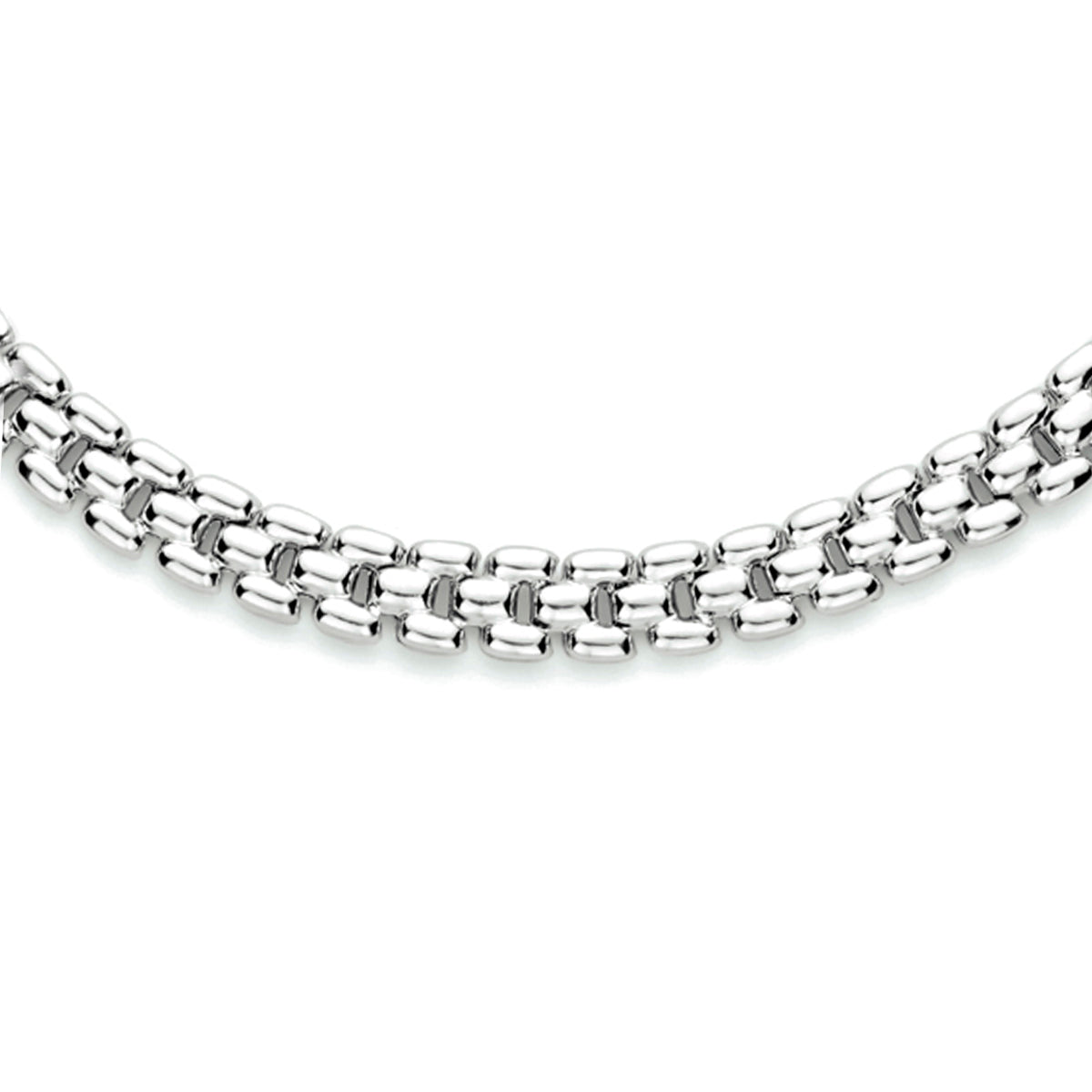 Zilveren collier panter 6,9mm | 43 cm