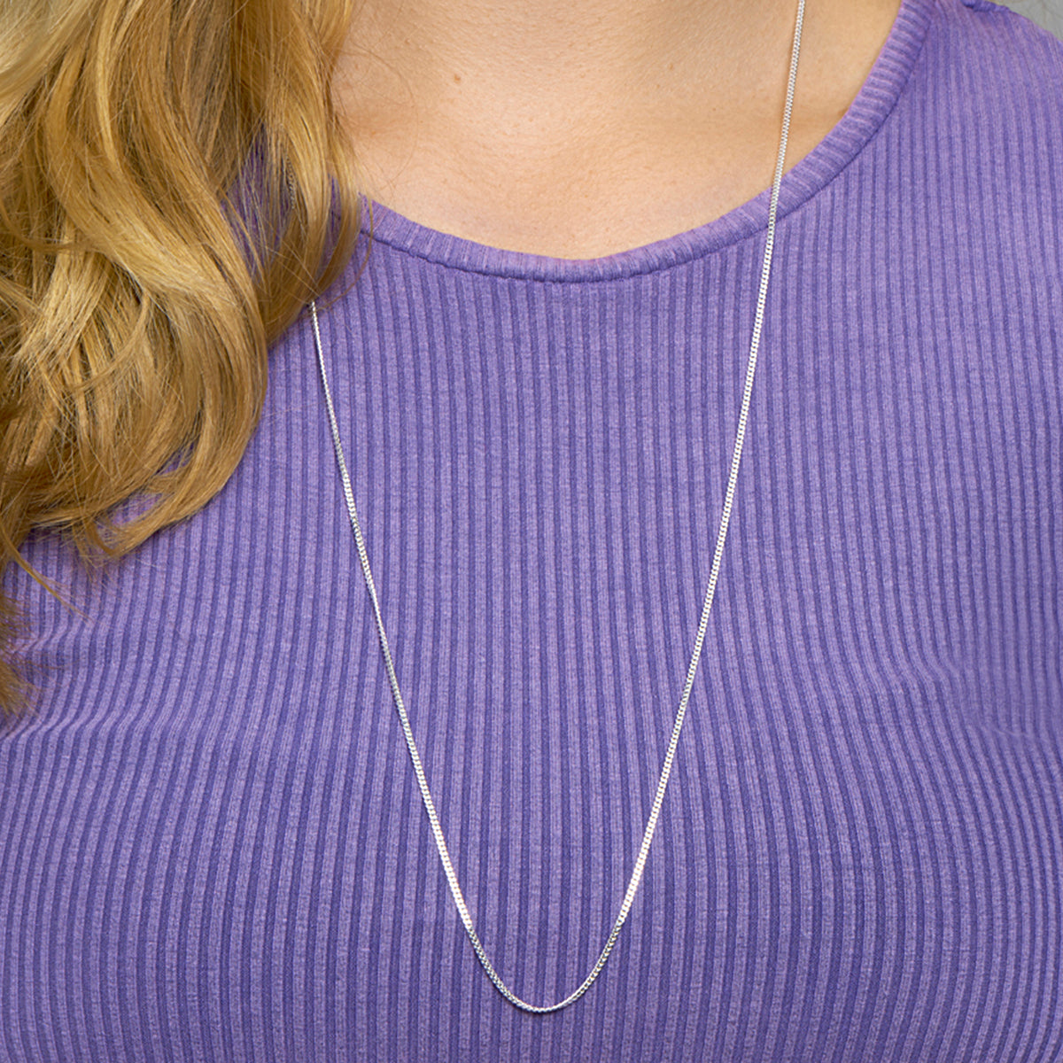 Zilveren lengtecollier - gourmette 1,7 mm