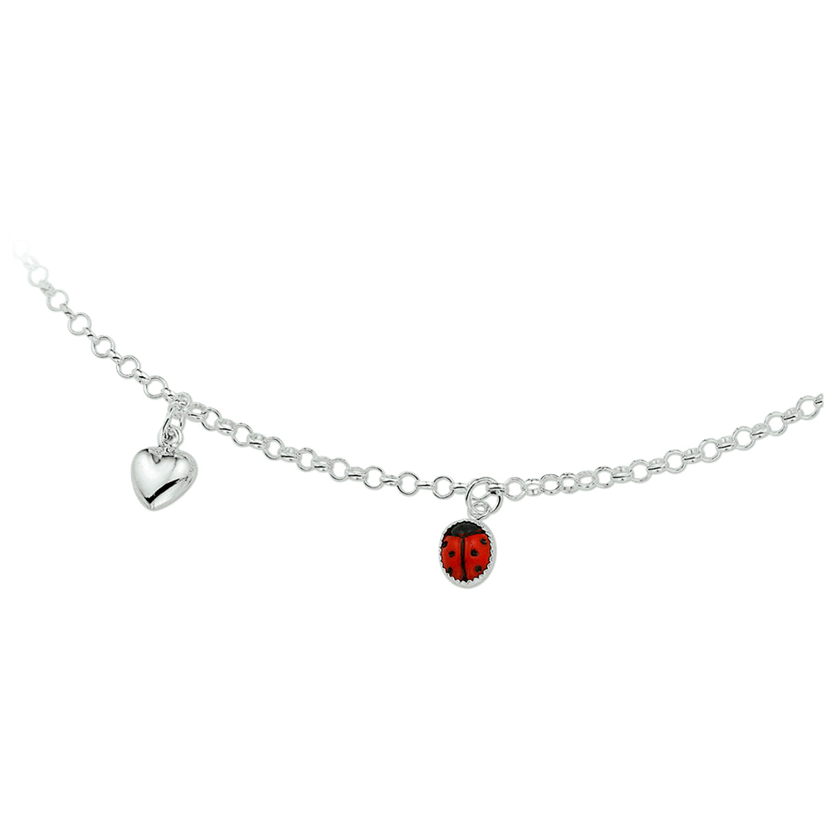 Zilveren collier met diverse bedels | 38cm