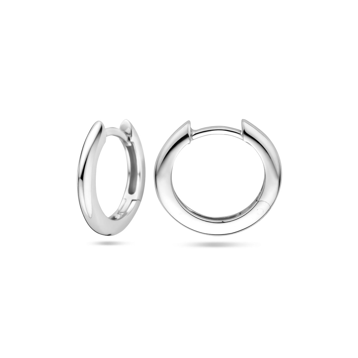 Zilveren klapoorringen 14x2mm