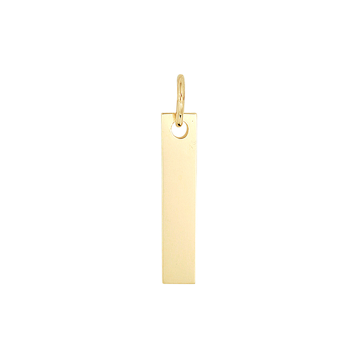 14krt geelgouden graveerhanger 3x16mm