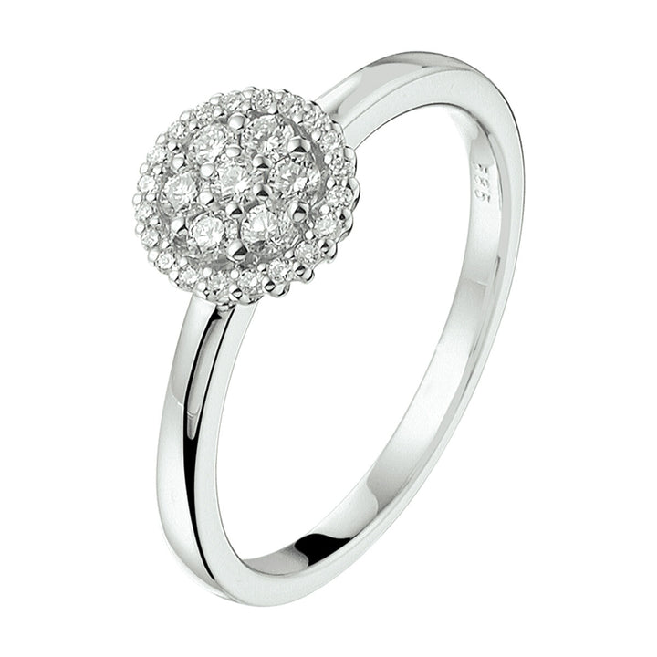 14kt witgouden ring briljant 0.25ct
