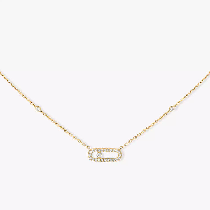 14krt geelgouden collier met diamant 25-0.07ct HSI |42-45cm