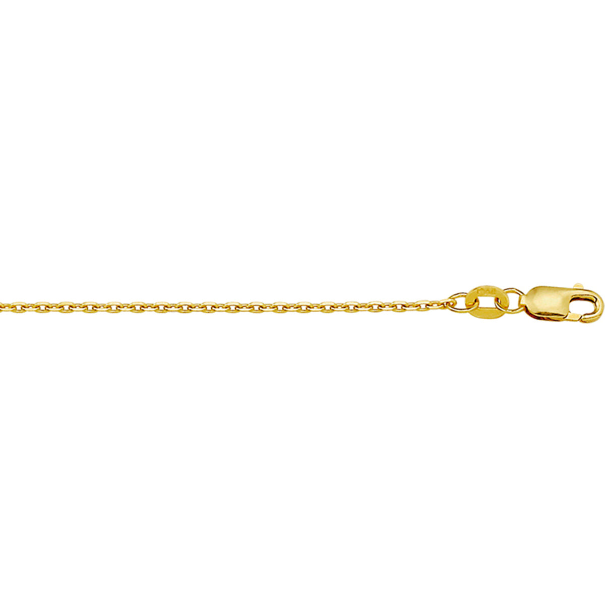 9k geelgouden collier anker gediamanteerd 1,3mm