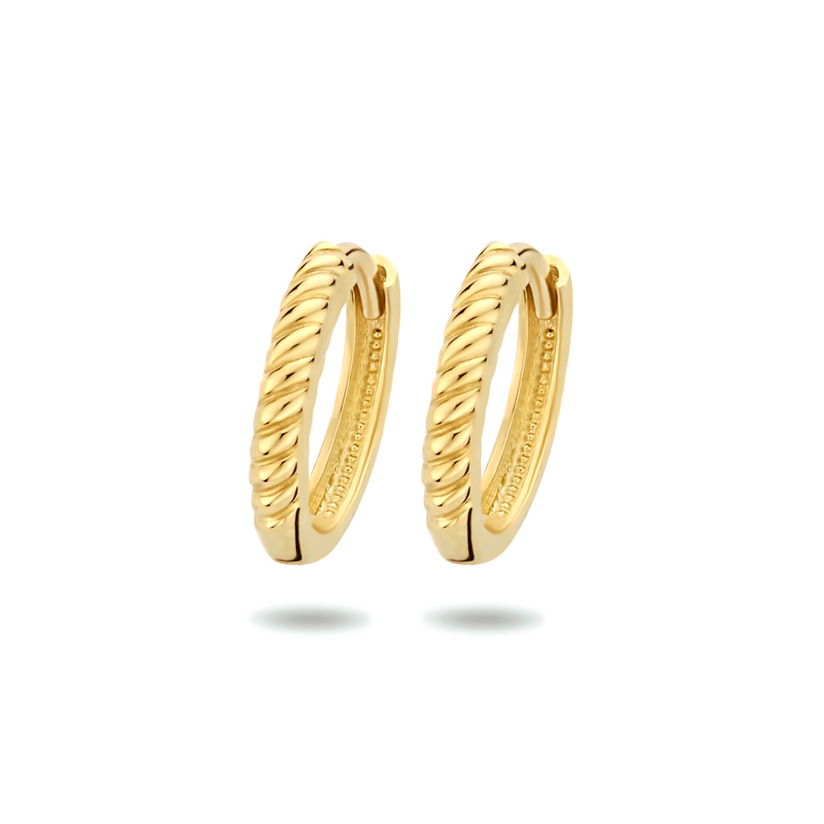 14krt geelgouden klapoorringen  | 2,5x13mm