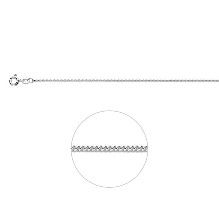 Zilveren lengtecollier - gourmette 1,1mm