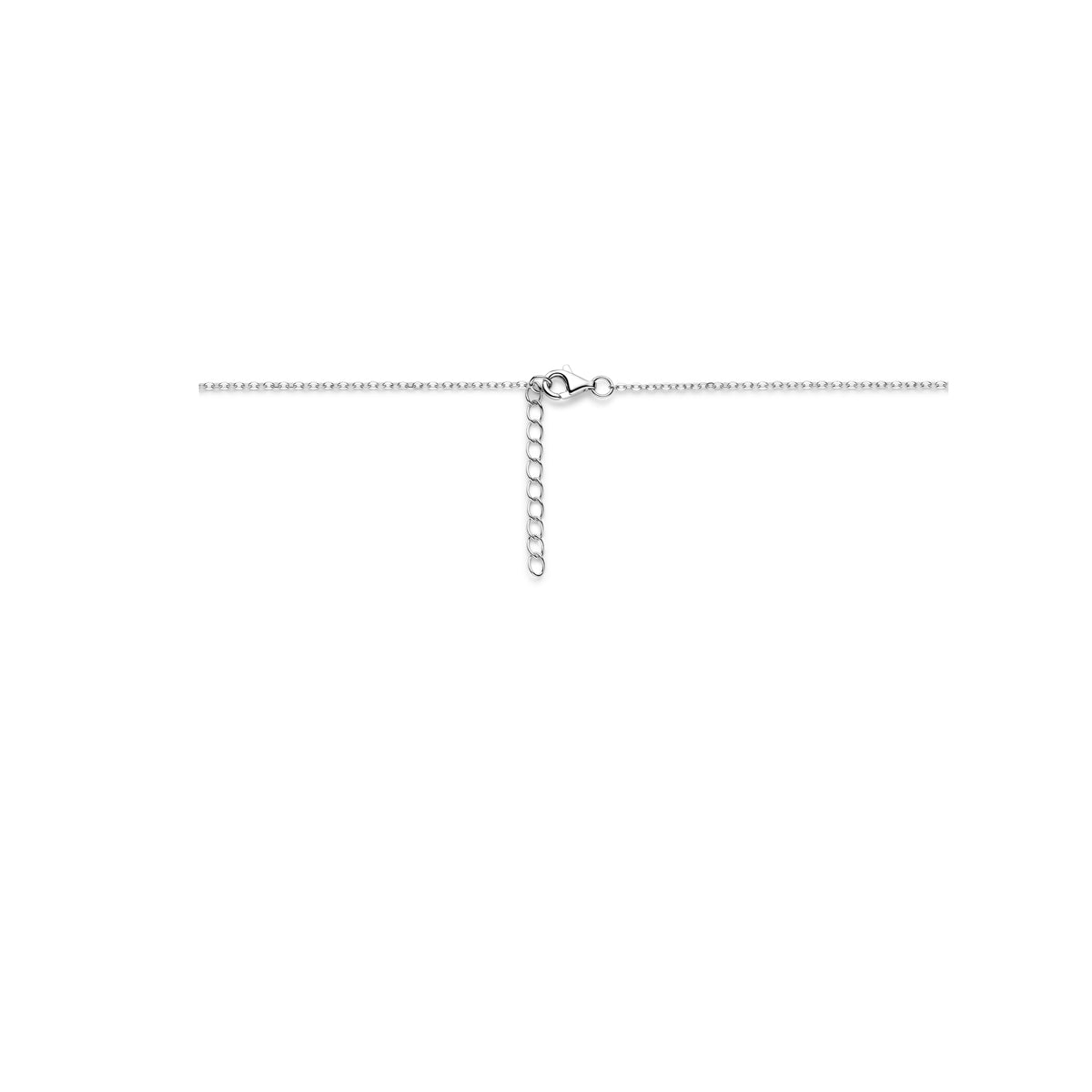 Zilveren collier zirkonia 4mm | 42+3cm