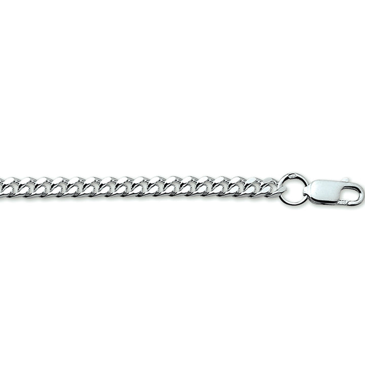 Zilveren lengtecollier - gourmette 6-zijdes geslepen 3,5mm