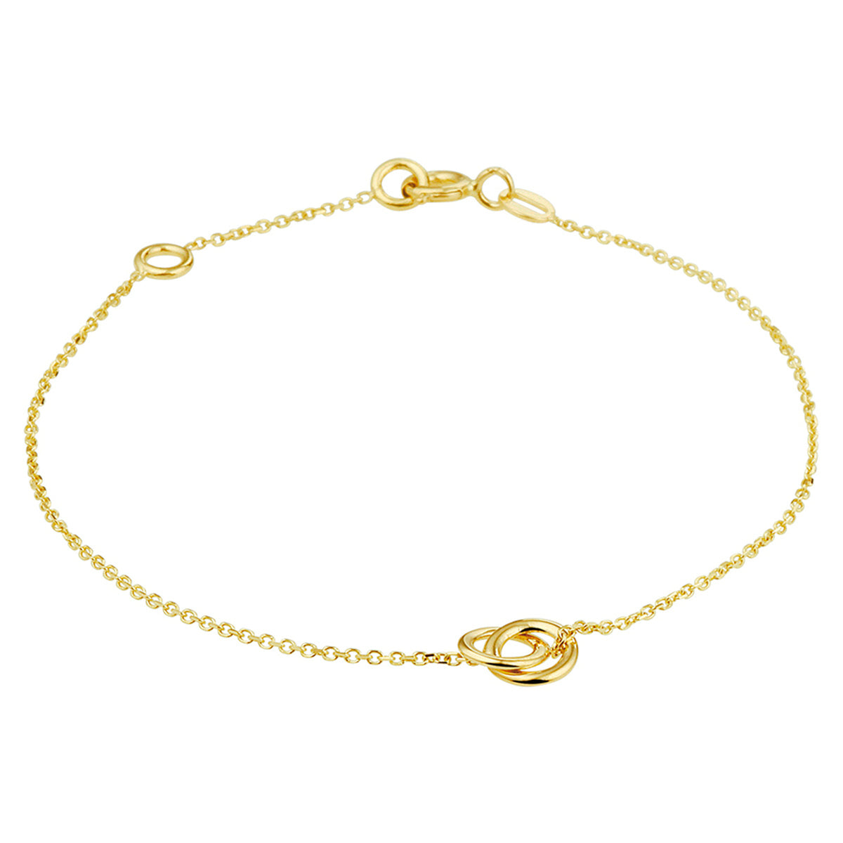 14krt geelgouden armband rondjes 6mm | 16-18 cm