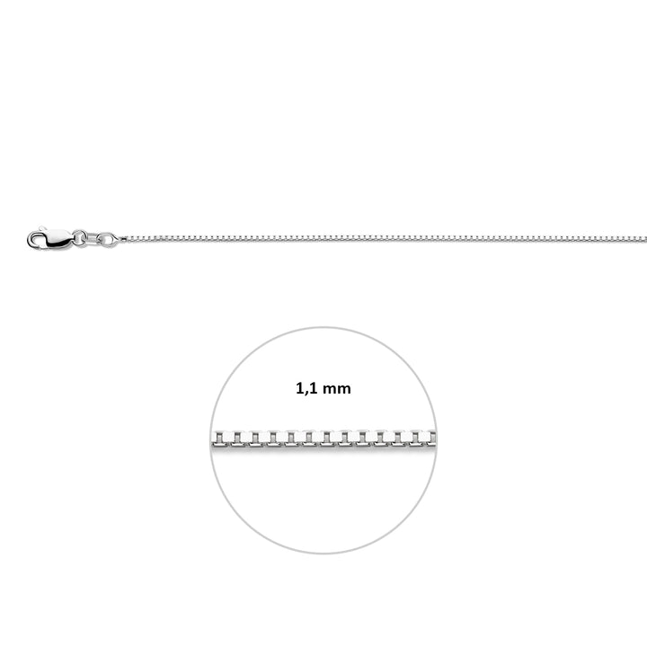 Zilveren lengtecollier - Venetiaans 1.1mm