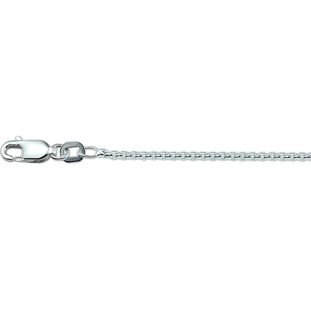 Zilveren lengtecollier - collier venetiaans bol 1,5 mm