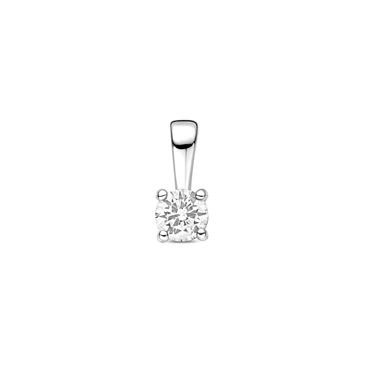 Zilveren hanger zirkonia | 9,5x4mm