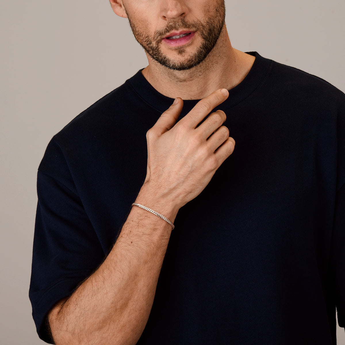 Zilveren lengtecollier - gourmette  4,0mm