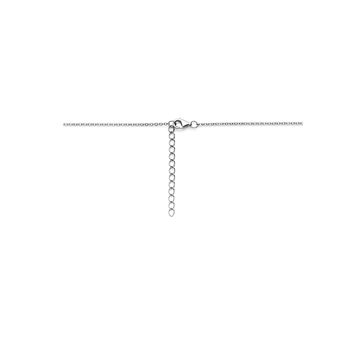 Zilveren collier emaille hartjes | 36+4cm