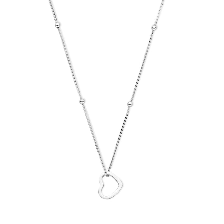 Zilveren collier hart 12x10mm | 41-45cm