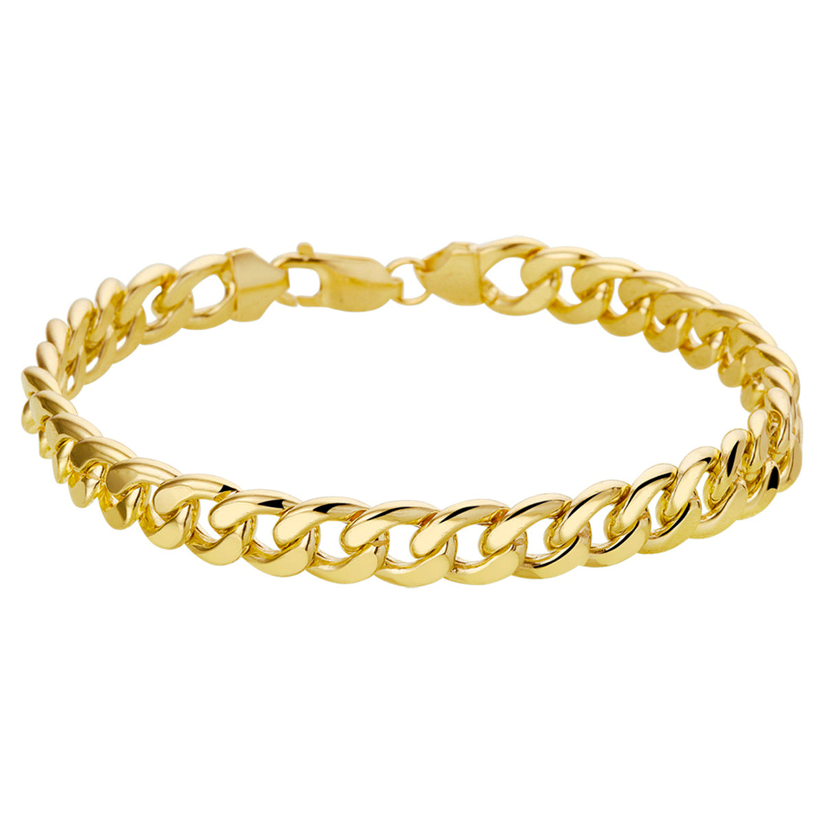 Silgold armband gourmette 4-zijdes geslepen 8 mm | 21cm