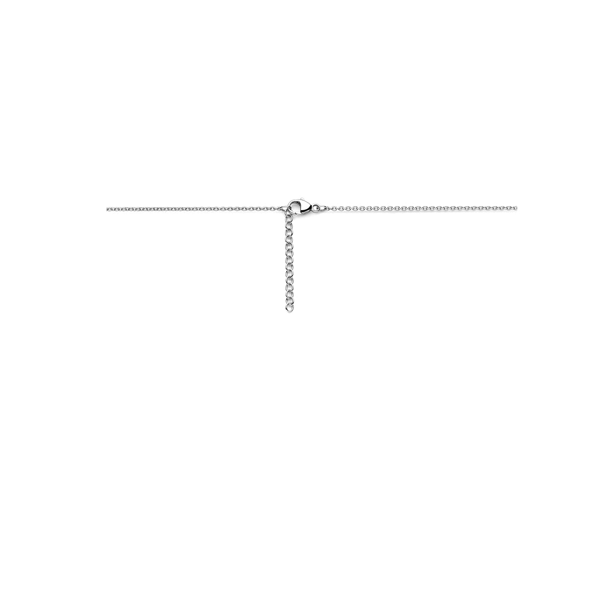 Zilveren collier zirkonia | 42-45cm