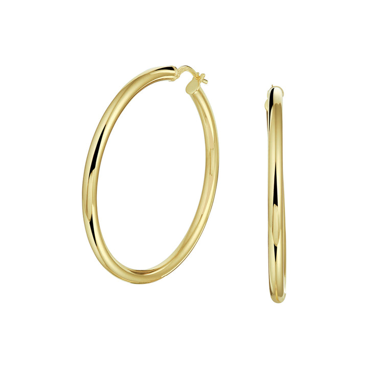 Silgold oorringen ronde buis | 45*3mm