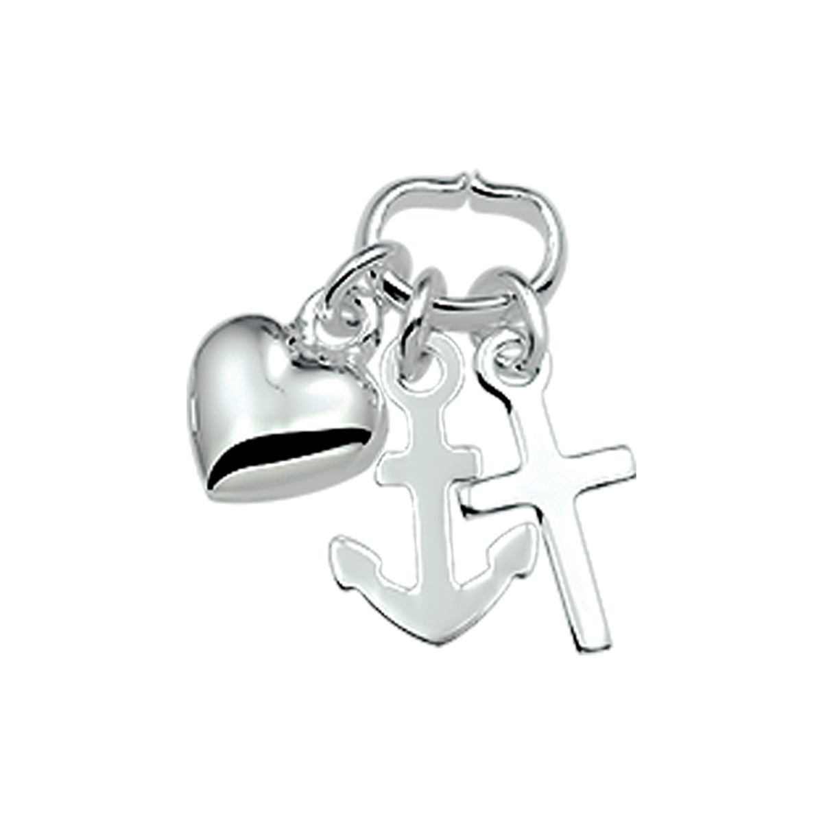 Zilveren hanger geloof, hoop en liefde | 15mm