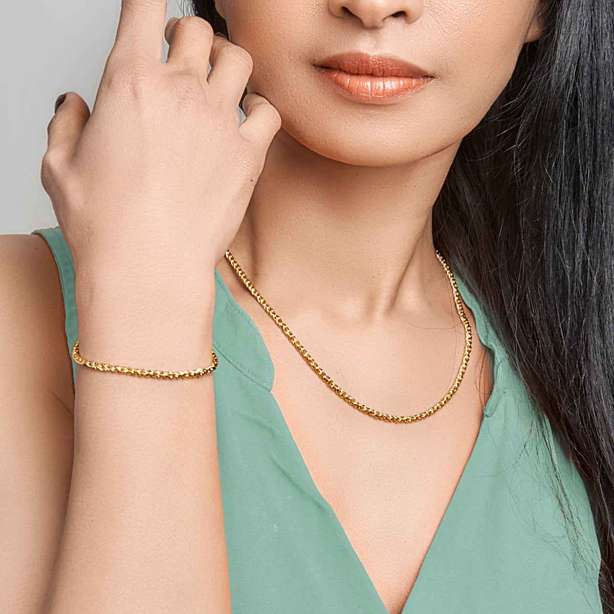 Silgold armband draadschakel 2,8mm | 19cm