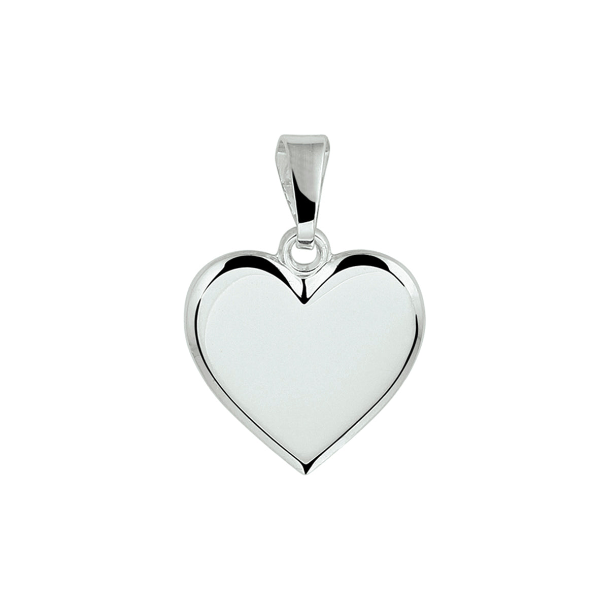 Zilveren hanger graveer hart  | 13,5mm