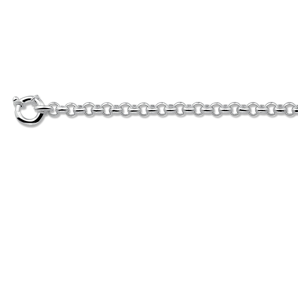 Zilveren collier jasseron 7mm met groot veerslot | 50cm