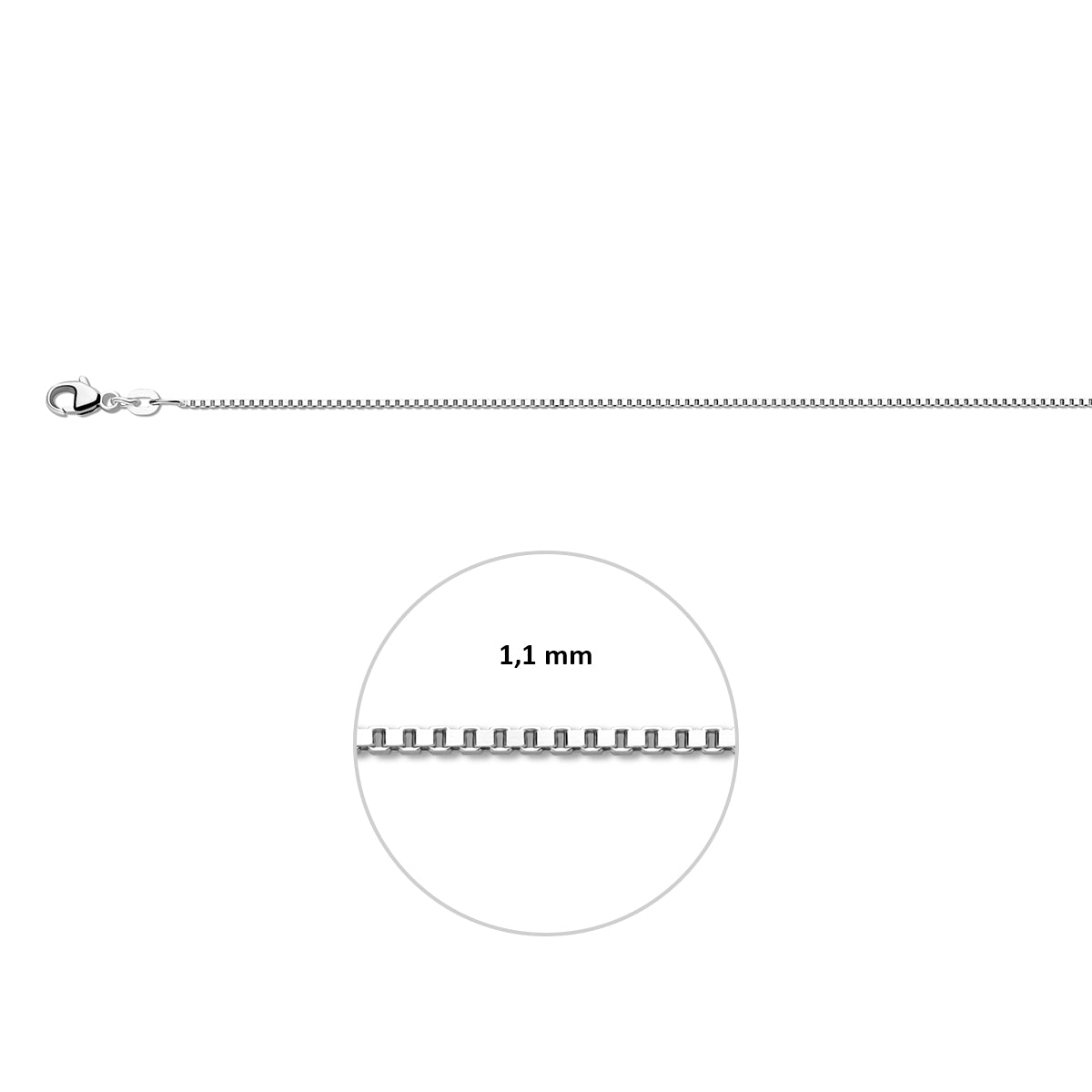 14krt witgouden collier venetiaans 1,1mm