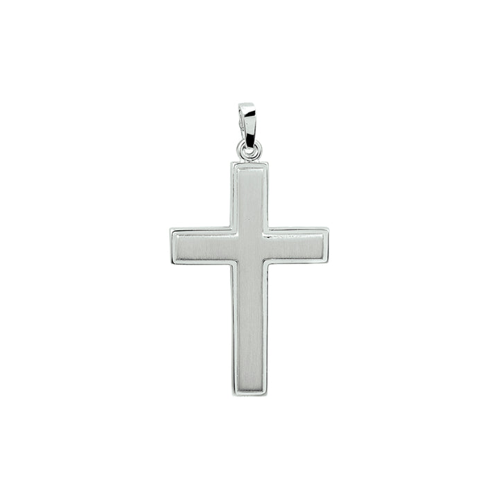 Zilveren hanger kruis | 22x36mm