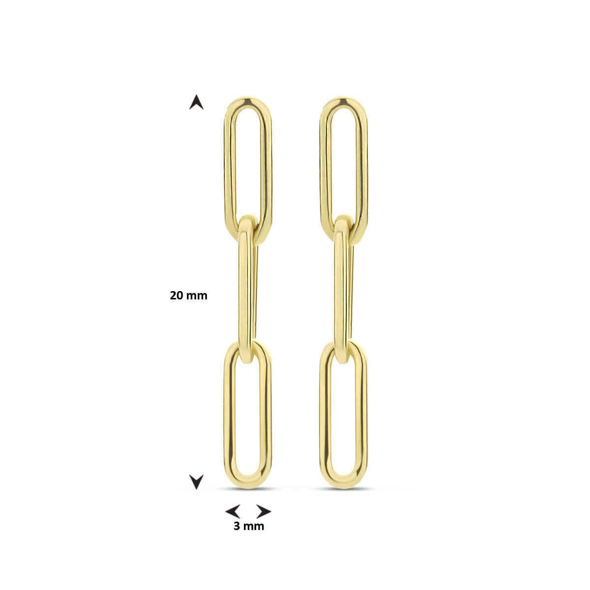 14krt geelgouden oorknoppen