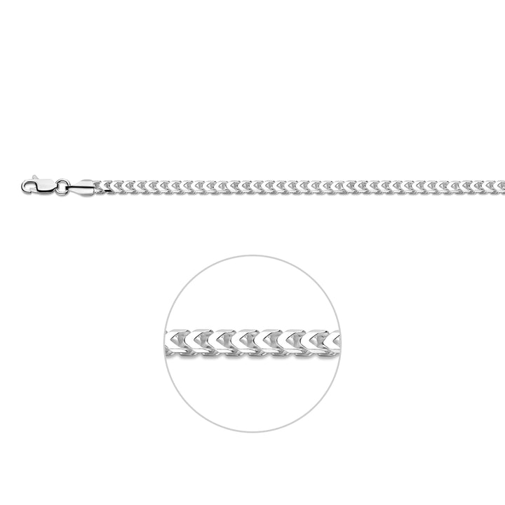 Zilveren lengtecollier - gourmette 4.0mm | 60cm