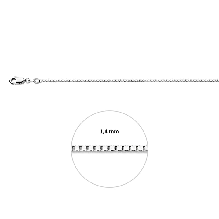 Zilveren lengtecollier - Venetiaans 1.4mm