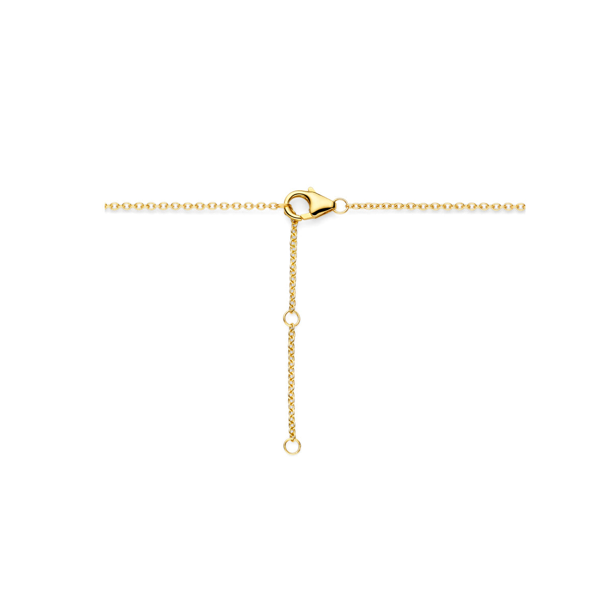14krt geelgouden collier met diamant 0.255ct HSI | 1,3mm | 40-42-45cm