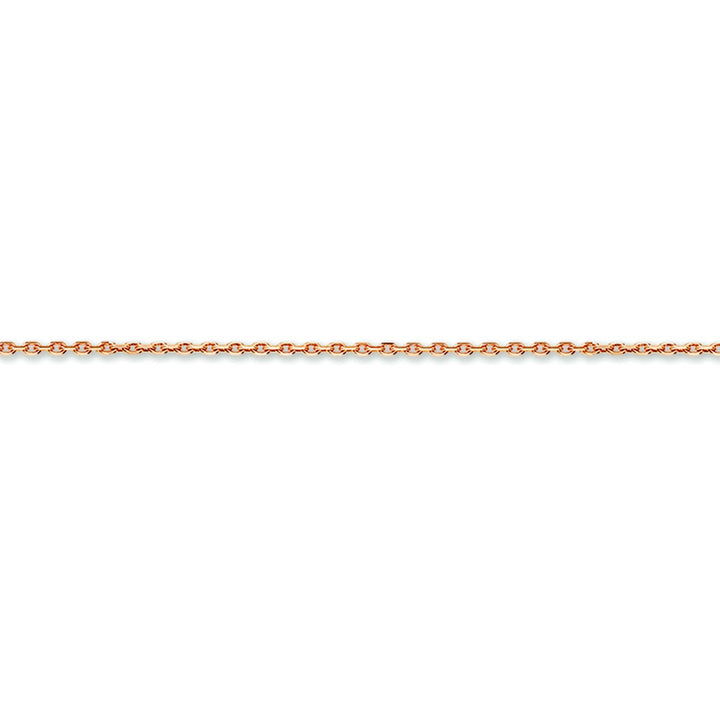 14krt roségouden collier anker plat 0,9mm - 42cm