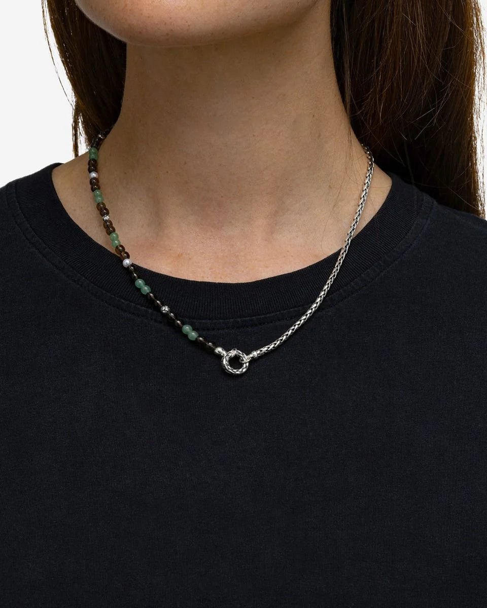 BUDDHATOBUDDHA - Ketting Spirit bead avernturine smokey quartz | 45cm